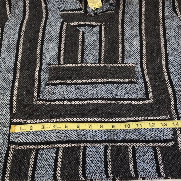 Frank’s Textiles Baja Woven Boho Style Hoodie Pullover Size Small - Picture 7 of 7